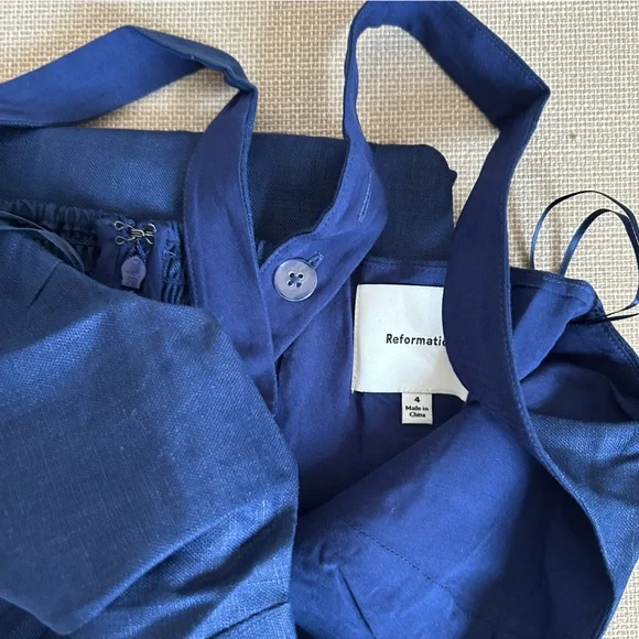 Reformation Navy Midi Dress - Picture 5 of 9